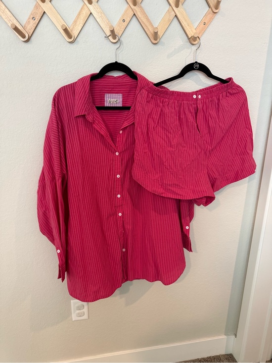 Free People Tops - FREE PEOPLE Intimately Button Up Shorts Matching Set